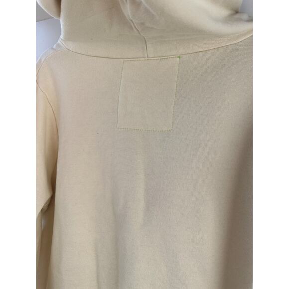 Aviator Nation Smiley Face Full Zip Hoodie Jacket Cream Long Sleeve Size Large - Picture 10 of 15